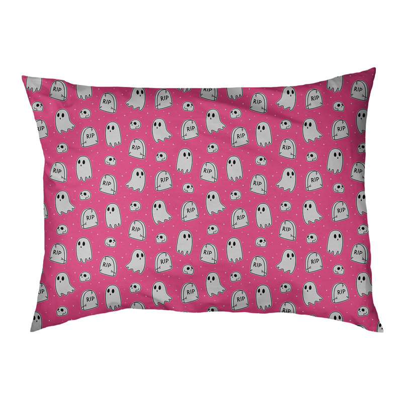 Campion Geometric Pet Bed, Large (42.5 W" x 32.5" D x 14" H), Pink/Light Grey