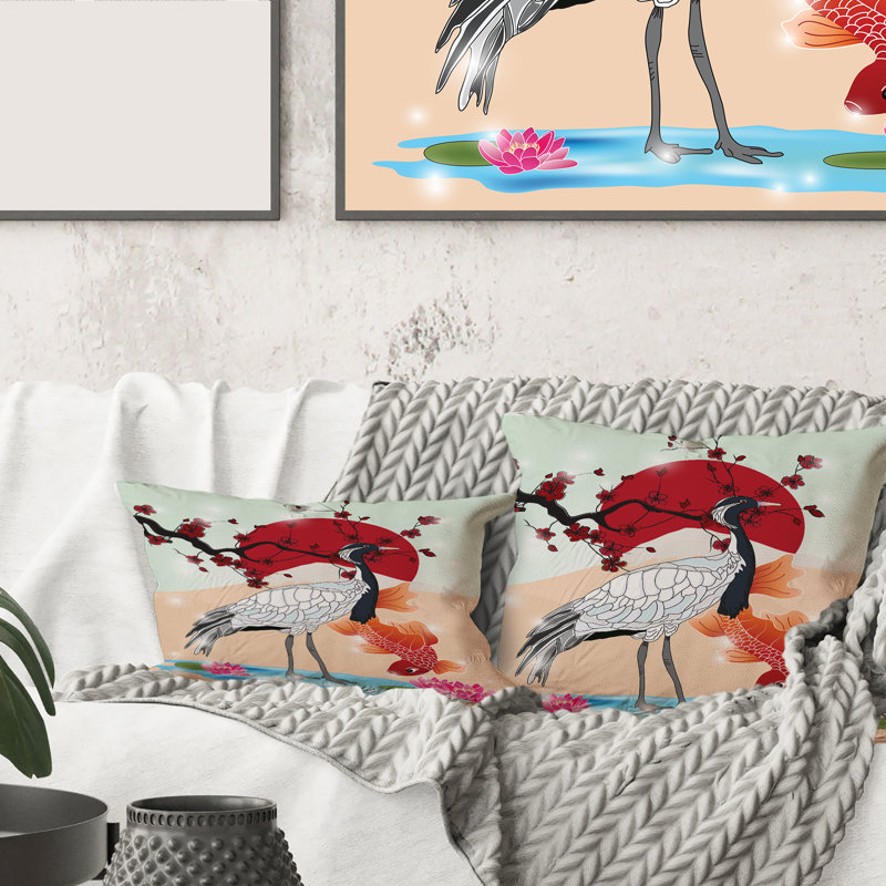 Housse et insert de coussin rectangulaire Crane