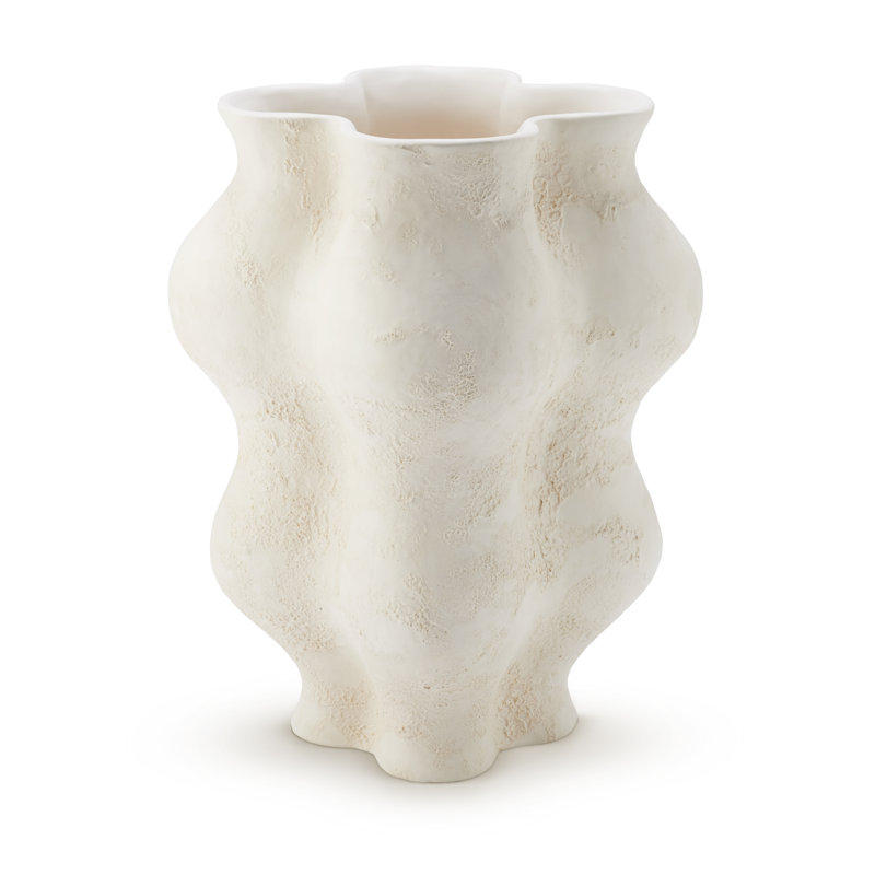 Vase de table en céramique blanc 13 po Corvo