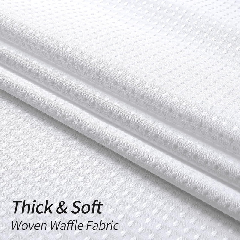 Rideau de douche simple + crochets, Blanc