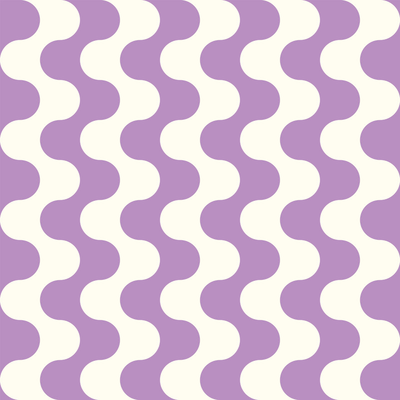 Wavy Stripes - Wrapped Canvas Print, 30cm H x 30cm W x 3.8cm D