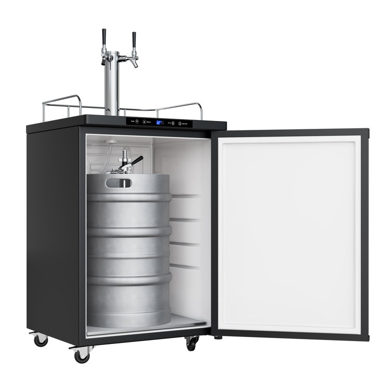 5,6 pieds cubes Pied double Kegerator double, Acier inoxydable