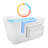 49'' Freestanding Soaking Acrylic Bathtub, Square-shape Japanese Soaking Hot Tub with Built-in Seat, Chrome Overflow and Drain, White-111060499