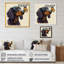 Caricature de bachshund avec papillon - reproduction sur toile-87341462-87341468