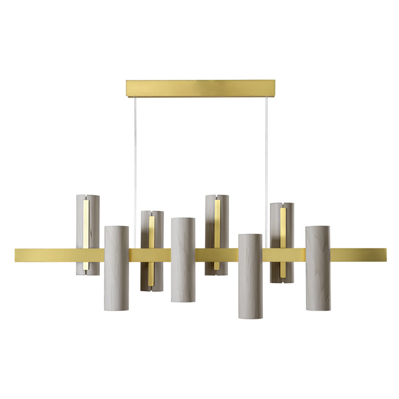 Black Note 8 - Light LED Pendant, Ivory White, Gold, 2700K Bulb Temperature