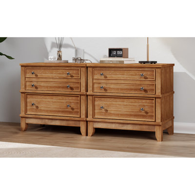 3 tables pour la décoration du couloir - finition, fabrication en bois massif, couleur de pin naturel et matériau, unité de rangement de salon à tiroirs doublés de feutre