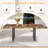 Solid Wood Top Metal Base Dining Table