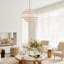 Lustre tambour 6 lumières en lin moderne-170894095-170894080-170894094