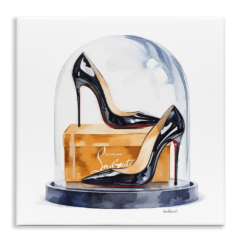Plaque murale noire à talons hauts avec dôme, design par Amanda Greenwood