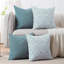Housse de coussin, taille 18 x 18 cm, chaque ensemble comprend 4 taies d'oreiller, faites de matériau texturé bleu.