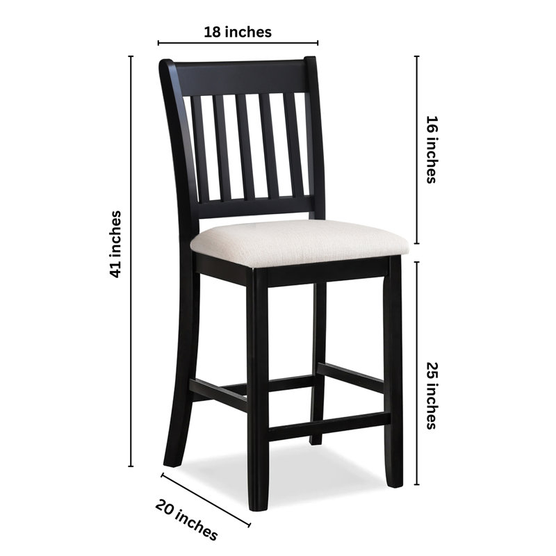 Transitional Dining Chairs Set Of 2 With Slatted Back Design