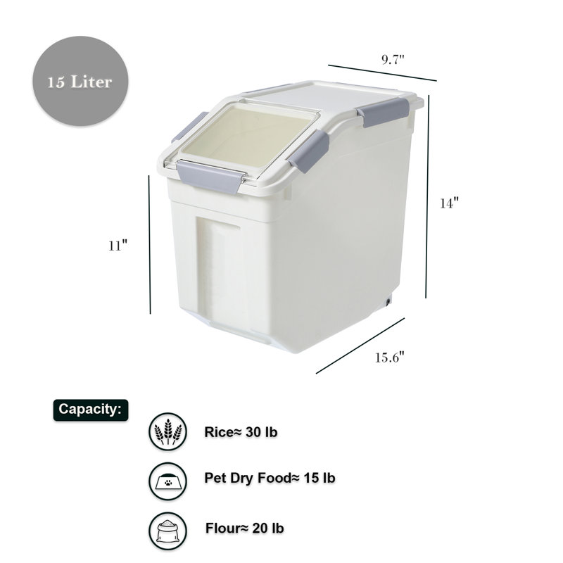 Prep and Savour 845 Oz. Bulk Food Storage Container, 253 oz., 1