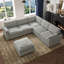 Canapé modulaire en L avec repose-pieds amovible Corduroy-37158469