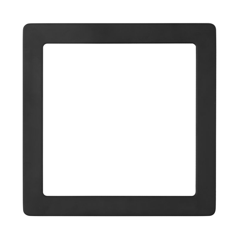 Lentille 9-s garniture Chilmark, Noir mat, H 11,39 po x l 11,39 po x P 0,6 po