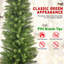 Arbre de Noël au crayon vert 5 pi - Arbre en PVC mince avec 263 pointes, conception compacte, support en métal stable, pour petits espaces et coins-525103060