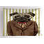 Ambesonne Pug Pillow Sham 2 Pack Smart Dressed Dog Suit 26"x20" Brown Pale Brown