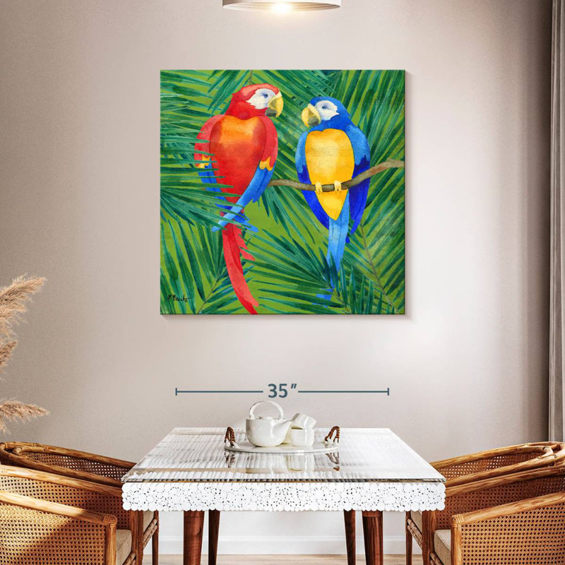 Crowle Amazon Birds, 39" H x 39" W