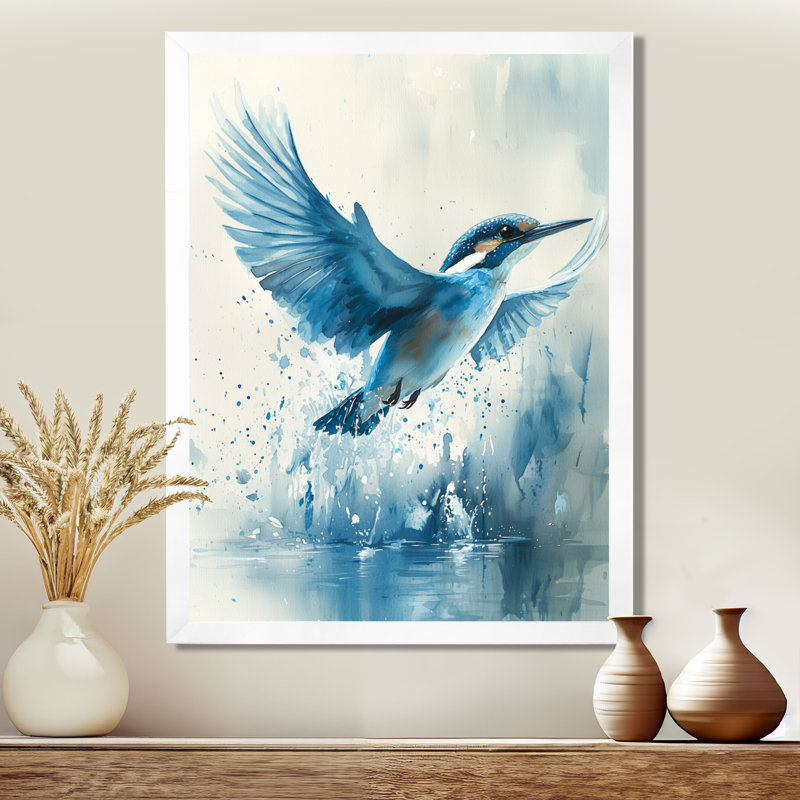 Webster - Animals Canvas Wall Art, 40" H x 30" W, Framed Print without Mat, White