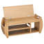 Banc rétro avec finition naturelle - Confortable et élégant et bois d'hévéa pour divers espaces de vie dans le rangement de décoration intérieure Conception moderne pour utilisation avec siège rembourré caché