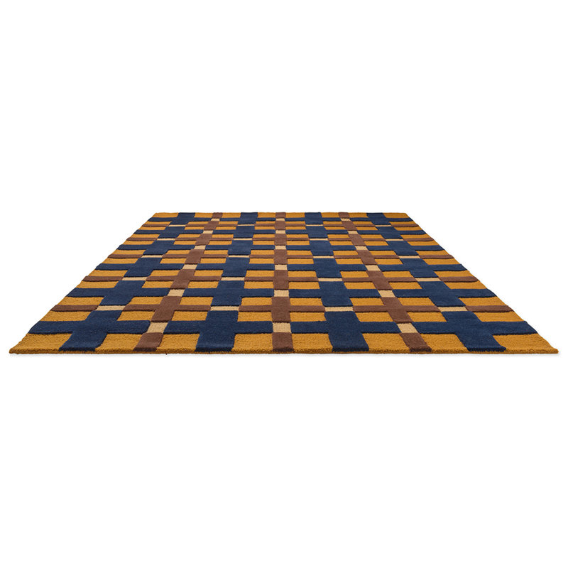 Wool Plaid Area Rug, Rectangle 4'7" x 6'7"