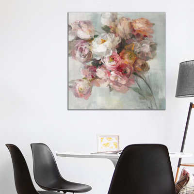 Blush Bouquet 1 Piece Wrapped Canvas Wall Art