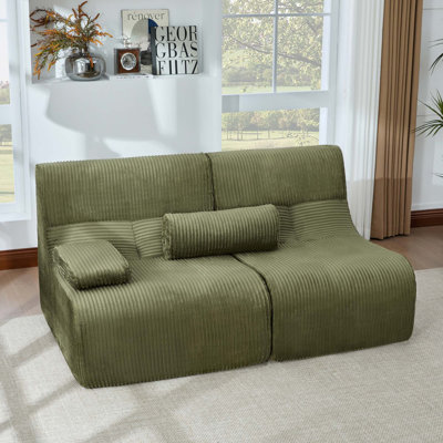 Canapé modulaire moderne avec confort ergonomique et revêtement en velours côtelé
