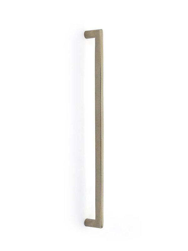 Sandcast Bronze Rail Bronze Appliance Pull, 18", Tumbled White Bronze