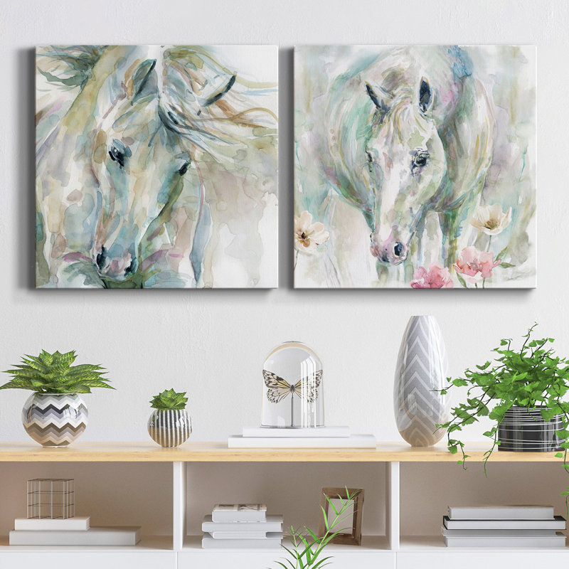 «Exuberant Spirit», ensemble de 2 reproductions d'art sur toile tendue, H 16 po x l 32 po x P 1 po