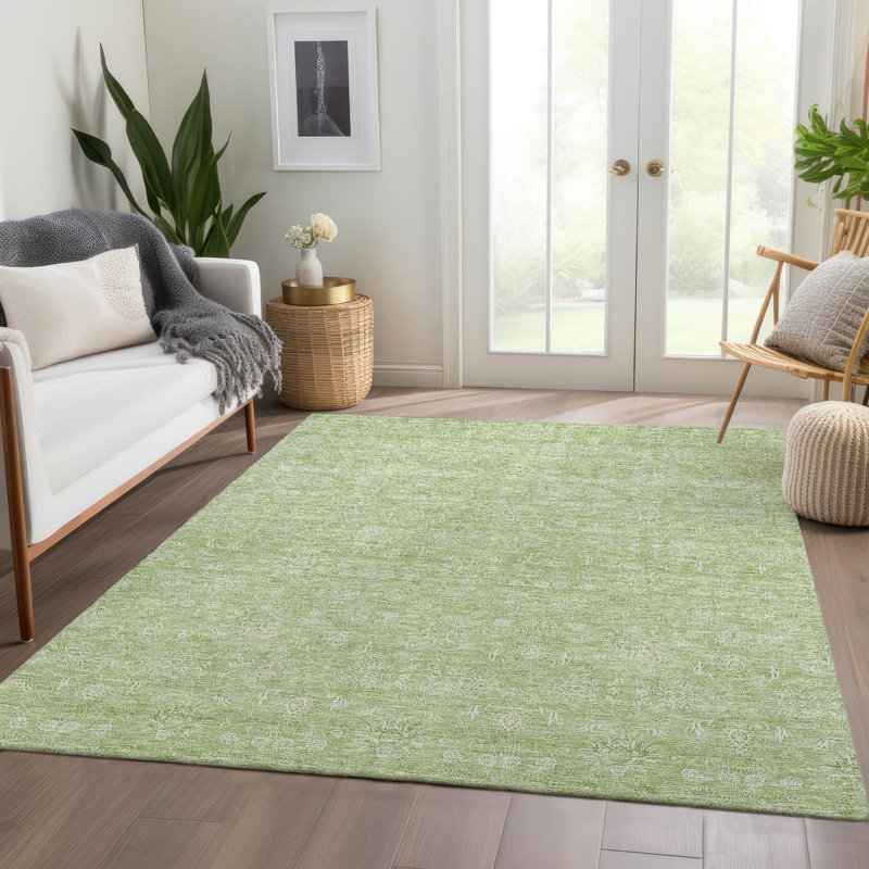 Alta Washable Floral Indoor / Outdoor Rug, Rectangle 3' x 5'