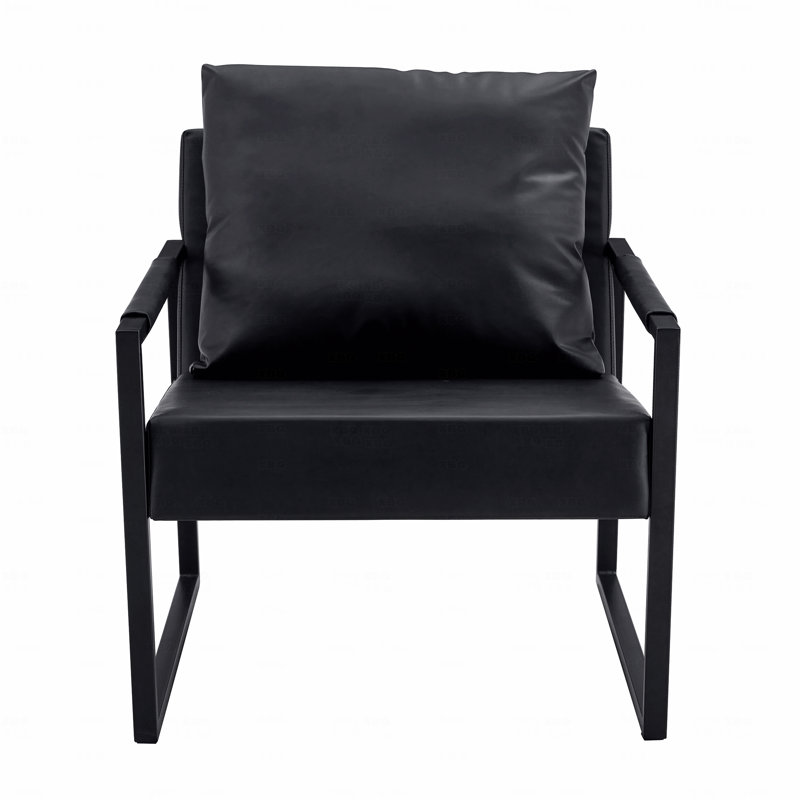 Ensemble de 1 canapé classique en cuir de polyuréthane et en métal - Conception ergonomique, un mélange parfait de styles moderne et industriel