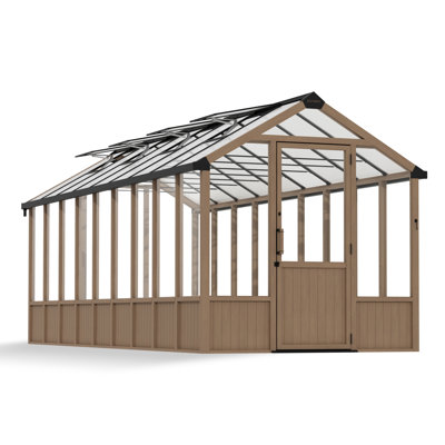 Natura Cedar Wood/Clear DIY Greenhouse Kit