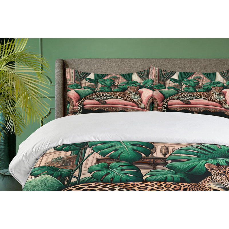 Leopard Duvet Cover, King Duvet Cover + 2 Standard Shams