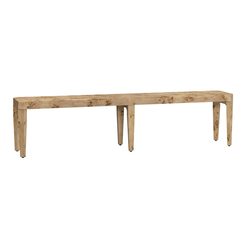 Imperial 75 In. Brown Accent Bench With Brown Wooden Frame