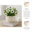 Pot décoratif décoratif pour l'extérieur et l'intérieur - Mignons pots à fleurs en céramique pour le salon ou le patio - 7 po, blanc-870248918