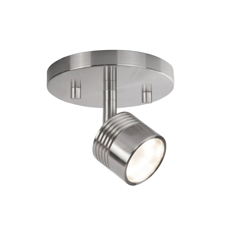 Lyra 4.88'' 1 -Light Fixed Track Track Kit with Dimmable and Adjustable Head, Brushed Nickel