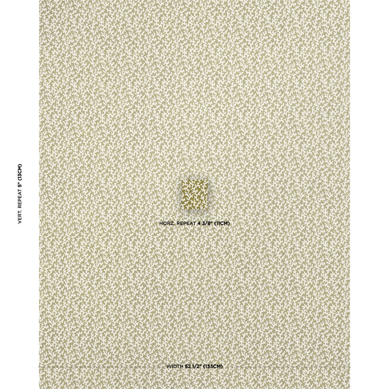 Schumacher X Veere Grenney Folly Wallpaper, Olive