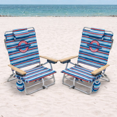 Tommy Bahama 5-Position Classic Lay Flat Backpack Beach Chair 2 Pack by Tommy Bahama