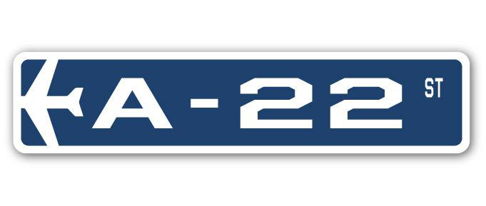 Plaque de rue Aranda A-22 Air Force, H 7 po x l 30 po x P 1 po