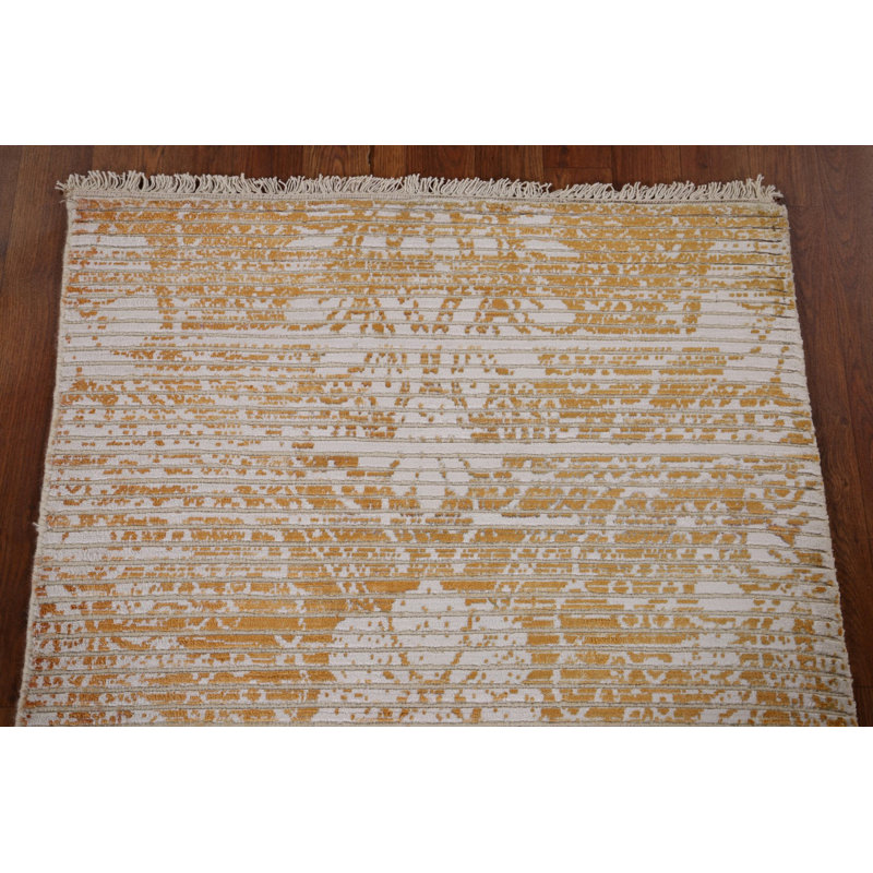 Tapis oriental abstrait fait à la main 3 x 6