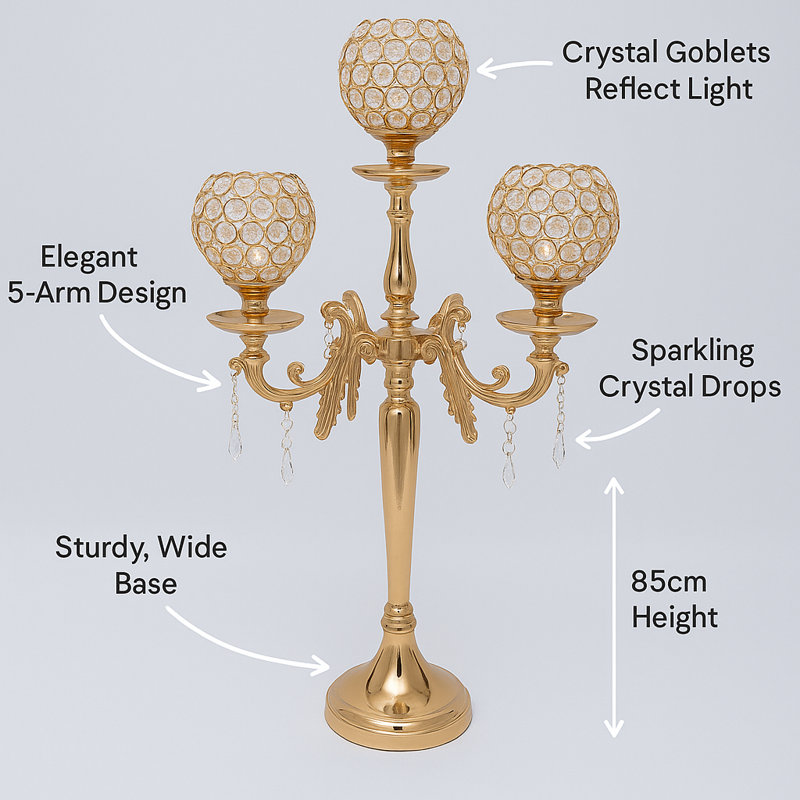 Crystal Tabletop Candelabra