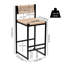 2Pièces chaises de bar miel exquis, siège en tissage de corde de papier pour tabourets de maison raffinés 2Pcs, chaises. Fabrication en métal, siège confortable. Pour la cuisine, la salle à manger, le bar. Assemblage facile-266068518