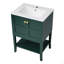 Meuble-lavabo 24 po avec lavabo supérieur, meuble-lavabo moderne avec 2 portes et meuble-lavabo simple