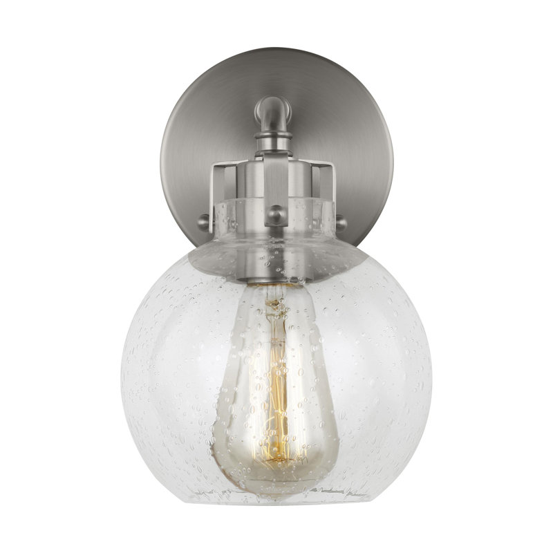 Clara 1 - Light Armed Sconce, Satin Nickel