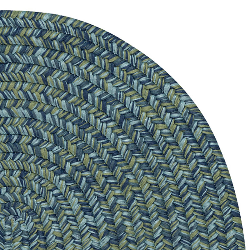 Freels Indoor / Outdoor Reversible Area Rug - Deep Blue, Oval 11' x 14'