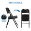 Paquet de 6 chaises pliantes plus épaisses de 800 lb, chaise pliante de qualité commerciale-871376213