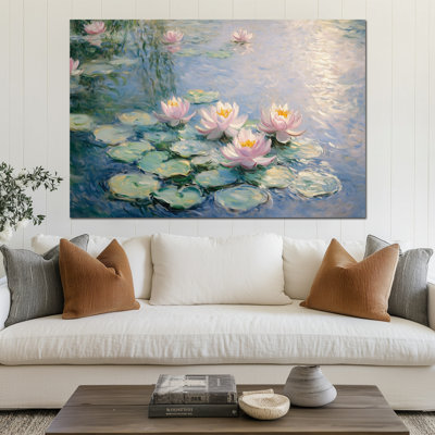 Monet Wall Art, Monet Prints, Monet Canvas Wall Art Framed, Spring Pictures Wall Decor, Impressionist Floral Painting Canvas for Living Room Bedroom Office 24" × 32"