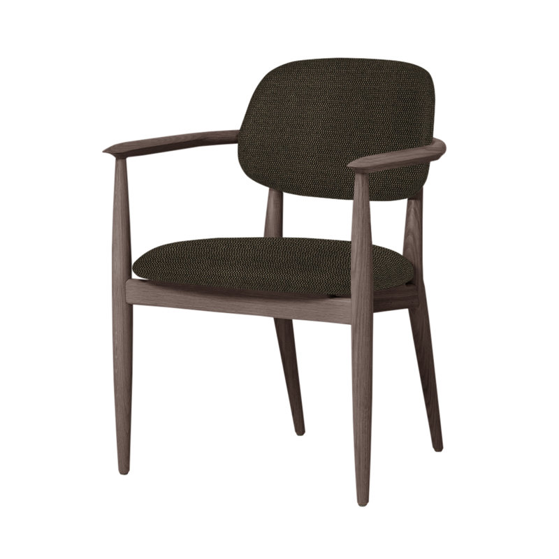 Slow Arm Chair, Soap Finished Walnut, Medley 61002