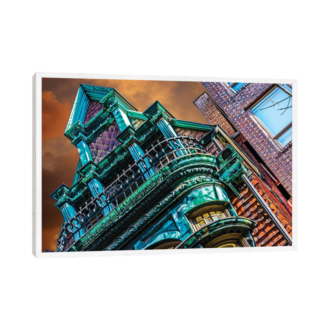 Victorian On Dearborn And Goethe Chicago von Raymond Kunst - Gallery-Wrapped Canvas Giclée on Canvas