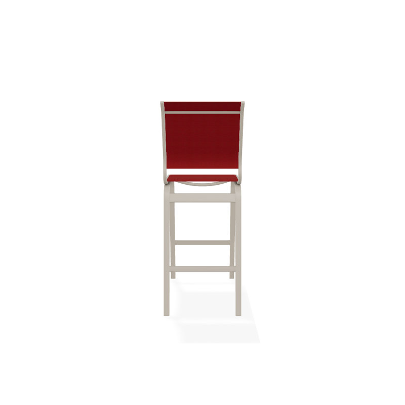 Holna Outdoor Stool, Red 1D Sunbrella®, Textured Desert