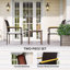 Ensemble de 2 chaises de patio en osier Outsunny